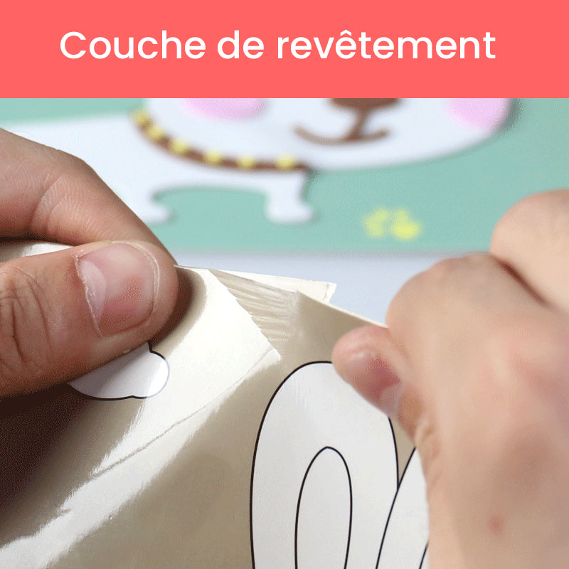 Autocollants Faits à La Main d'Animaux de Bricolage pour Enfants