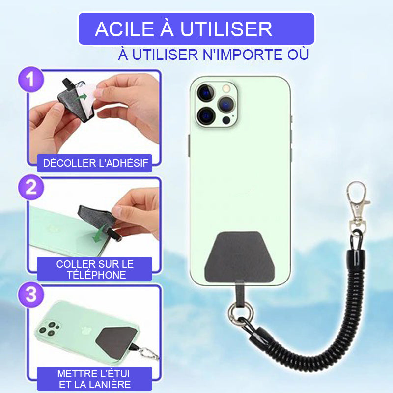 Lanière élastique universelle pour téléphone portable