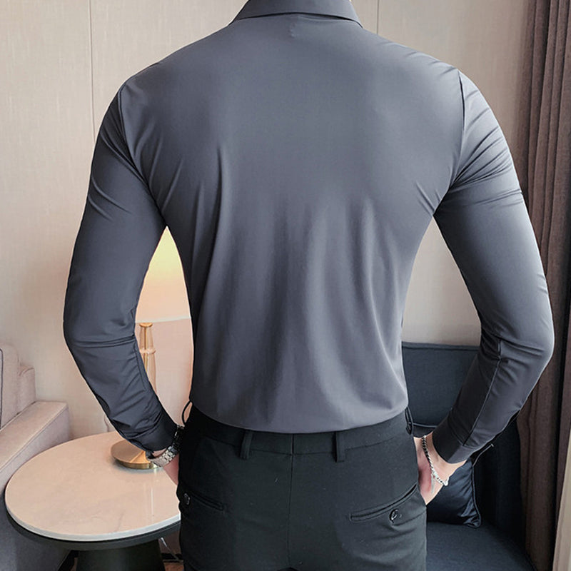 Chemise homme très élastique sans repassage