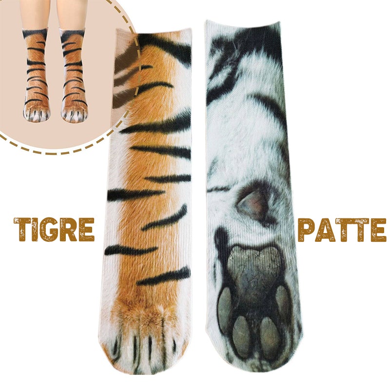 Chaussettes 3D Animal Patte- [TAILLE UNIQUE]