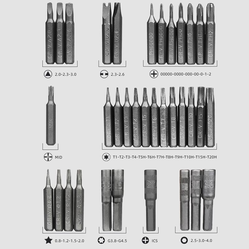 Kit de Tournevis de Précision 62 en 1