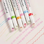💖 MEILLEURS CADEAUX POUR LES ENFANTS - Stylos à double pointe avec 6 formes de courbes différentes Pointes fines