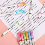 💖 MEILLEURS CADEAUX POUR LES ENFANTS - Stylos à double pointe avec 6 formes de courbes différentes Pointes fines