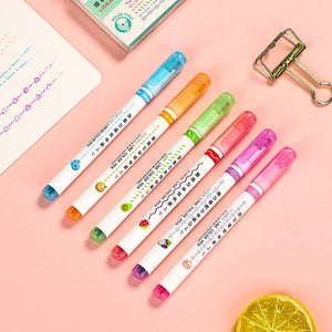 💖 MEILLEURS CADEAUX POUR LES ENFANTS - Stylos à double pointe avec 6 formes de courbes différentes Pointes fines