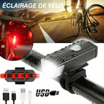 Ensemble d'éclairage de vélo rechargeable