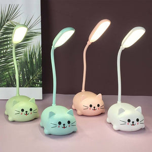 Lampe de Bureau LED Chat de Dessin Animé