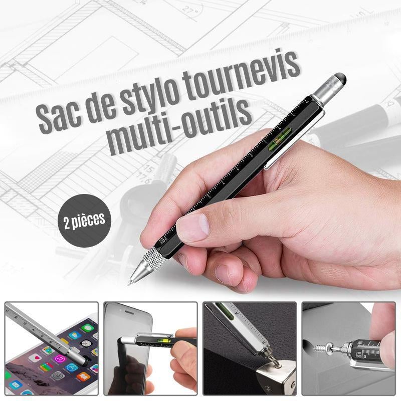 Stylo à Outils de Poche Multifonctions- 2 pièces