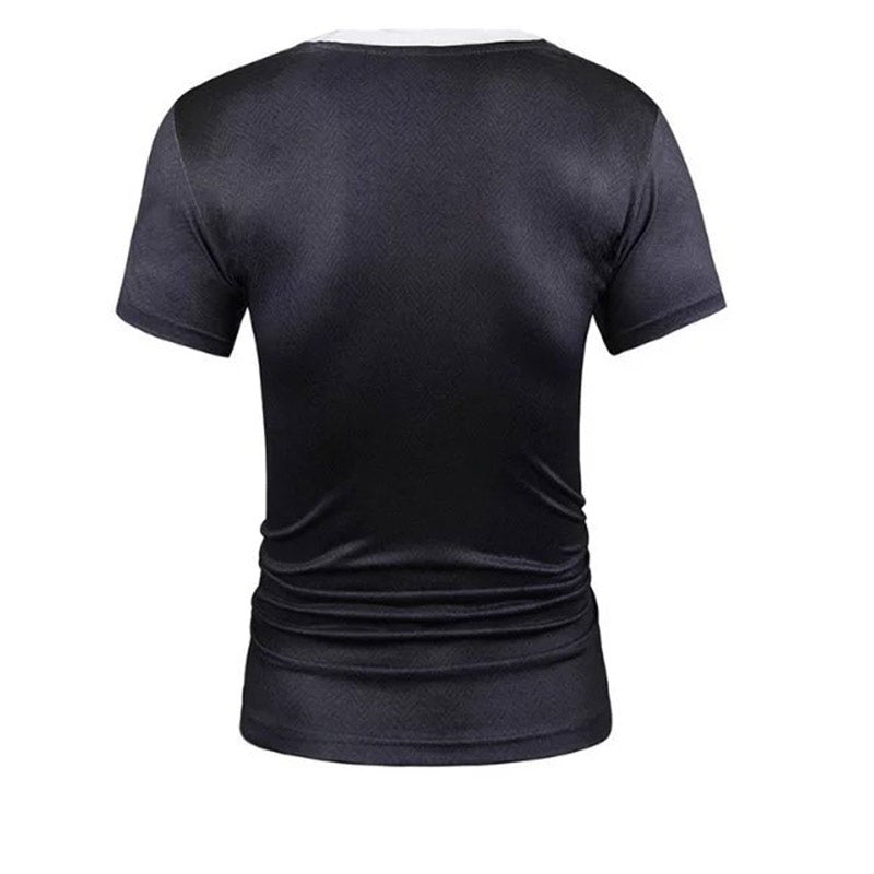 T-shirt de Deux Pièces Faux Imprimés en 3D pour Hommes