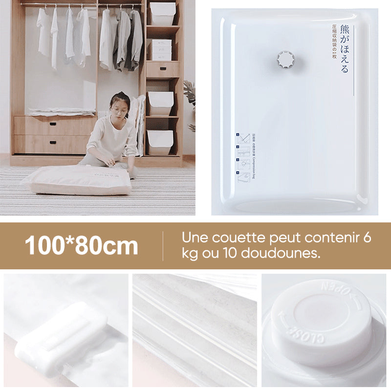 Sac de Rangement à Compression Sous Vide