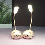 Lampe de Bureau LED Chat de Dessin Animé