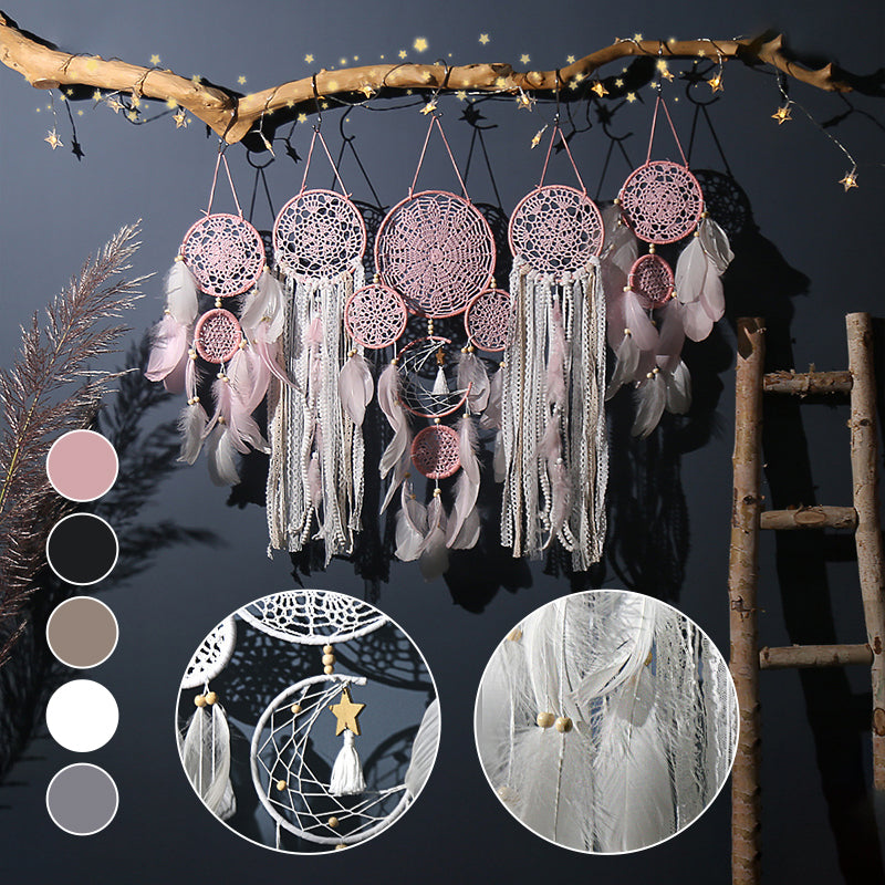 Dreamcatcher Lune et étoiles suspendues au-dessus du lit (5 PCS)