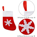 Ciaovie™ Sac de Couverts de Noël Chaussette Flocon de Neige