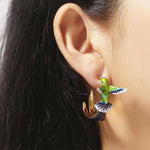 Boucles d'Oreilles en Forme de Colibri Délicates