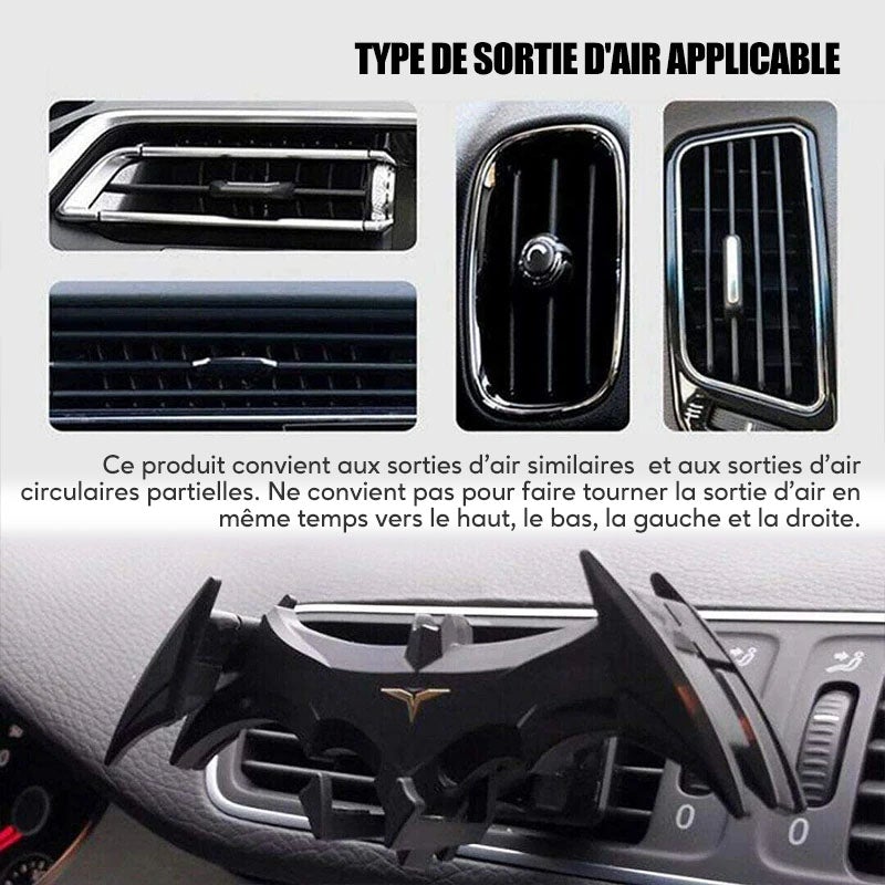 Support de Téléphone de Voiture en Forme de Chauve-souris