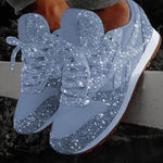 Chaussures de Sport Blanches Étincelantes pour Femmes