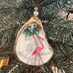 Ornement d'art de coquille d'huître | cadeau de Noël