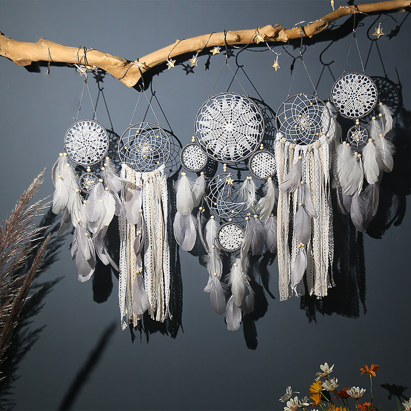 Dreamcatcher Lune et étoiles suspendues au-dessus du lit (5 PCS)