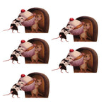 Stickers Muraux 3D Réalistes Trou de Souris Mignon