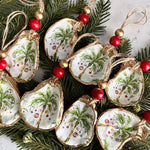 Ornement d'art de coquille d'huître | cadeau de Noël