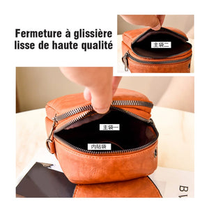 Sac à Bandoulière Carré en PU pour Téléphone Portable