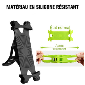 Support de Téléphone de Vélo Universel en Silicone Antidérapant Réglable