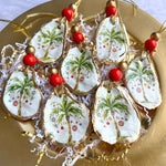 Ornement d'art de coquille d'huître | cadeau de Noël