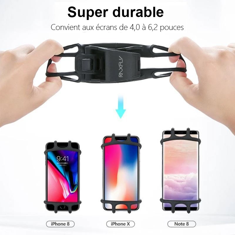 Support de Téléphone Portable en Silicone pour Vélos