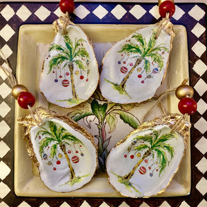 Ornement d'art de coquille d'huître | cadeau de Noël