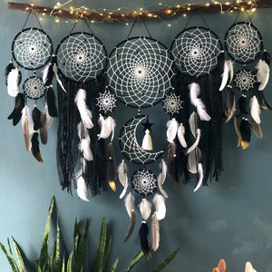 Dreamcatcher Lune et étoiles suspendues au-dessus du lit (5 PCS)