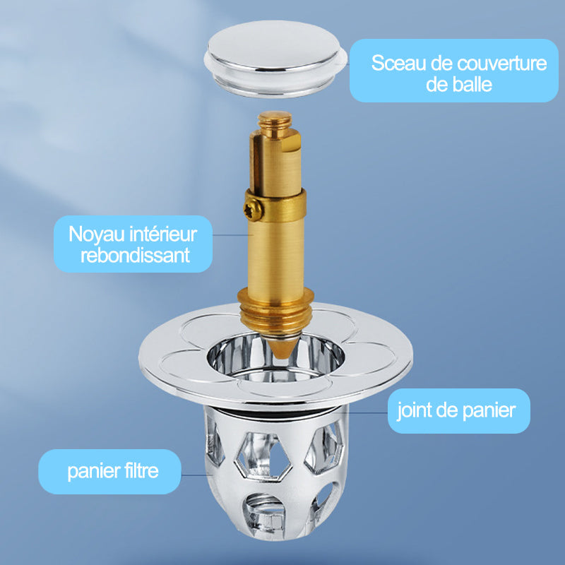 Bouchon universel de fuite de tête d'eau de lavabo