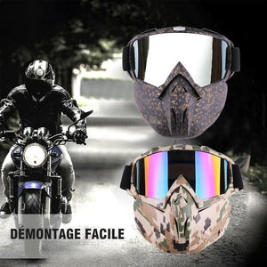 Lunettes de Motocross avec Masque Détachable