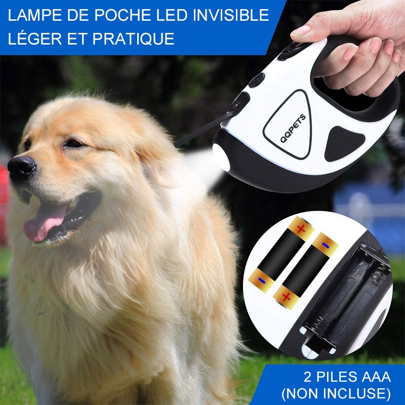 LED Laisse pour Animaux de Compagnie Rétractable