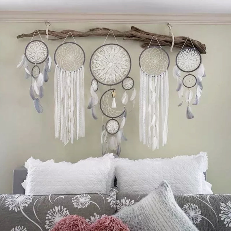 Dreamcatcher Lune et étoiles suspendues au-dessus du lit (5 PCS)