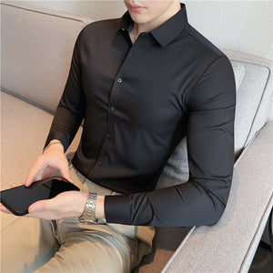 Chemise homme très élastique sans repassage