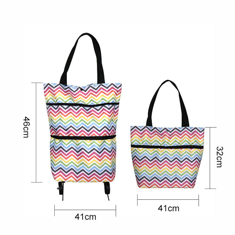 Sac fourre-tout pliable pour chariot de courses