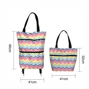 Sac fourre-tout pliable pour chariot de courses