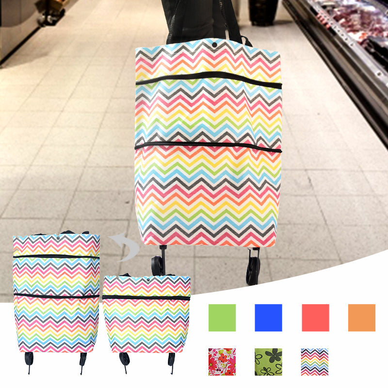 Sac fourre-tout pliable pour chariot de courses