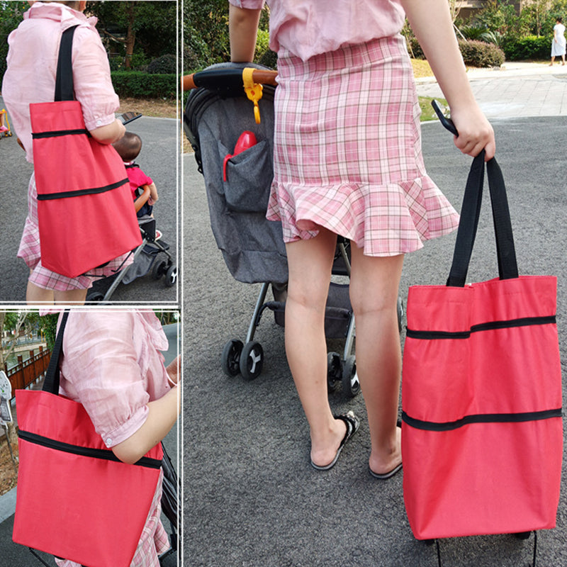 Sac fourre-tout pliable pour chariot de courses